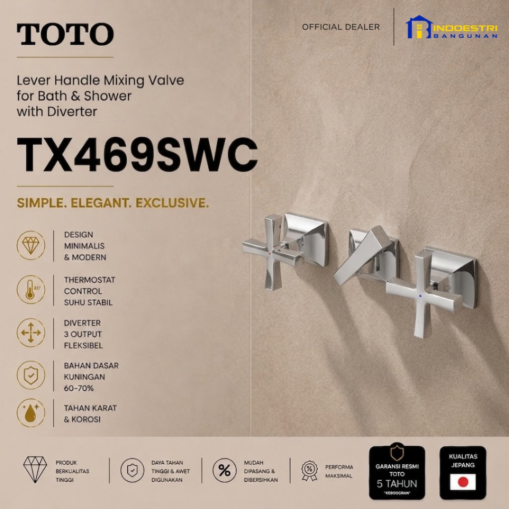 Kran Tanam Mixer with Diverter TOTO TX469SWC / Mixing Valve with Diverter TOTO