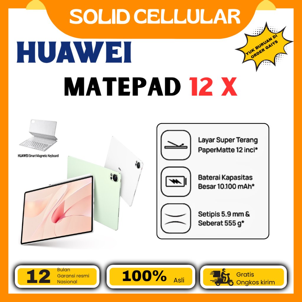 HUAWEI MatePad 12X 2026 WPS Office 3.0 12/256 garansi resmi