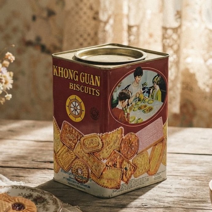 KHONG GUAN RED SEGI 1600GR / BISKUIT KALENG 1600GR / BISKUIT KHONG GUAN KALENG MERAH SEGI 1600GR
