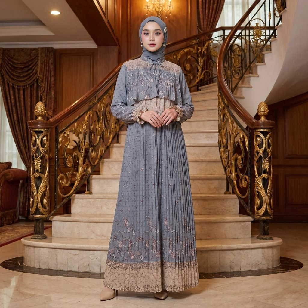 Gamis Trendi Elegan | Dress Fashion Wanita Muslim | Gamis Muslimah Kekinian Anti Boring