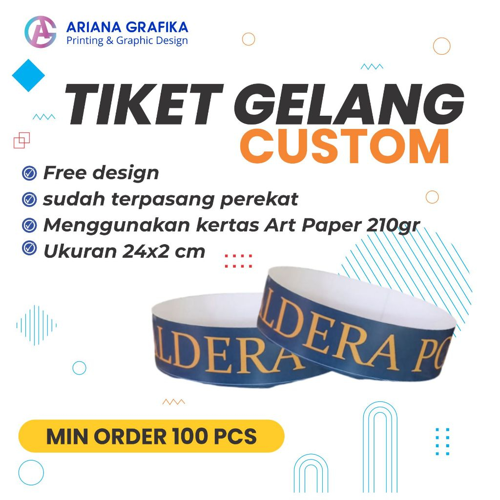Gelang Tiket Custom