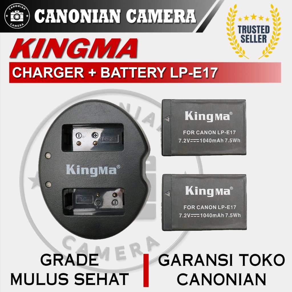 Kingma Charger + 2 Battery LP-E17 For Canon 200D / 750D /  800D / M3 / M5 / M6 DLL Second