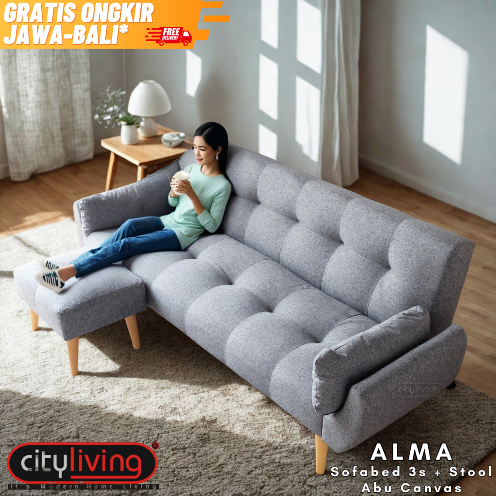 City Living Alma sofabed 3 dudukan FREE ONGKIR Jawa-Bali* #sofabed #sofa3dudukan #sofaselonjor #sofa