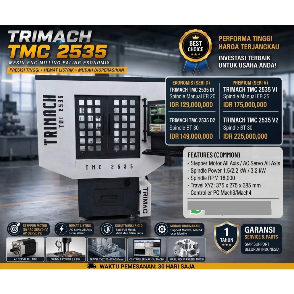 MESIN CNC MILLING TRIMACH TMC 2535 D1