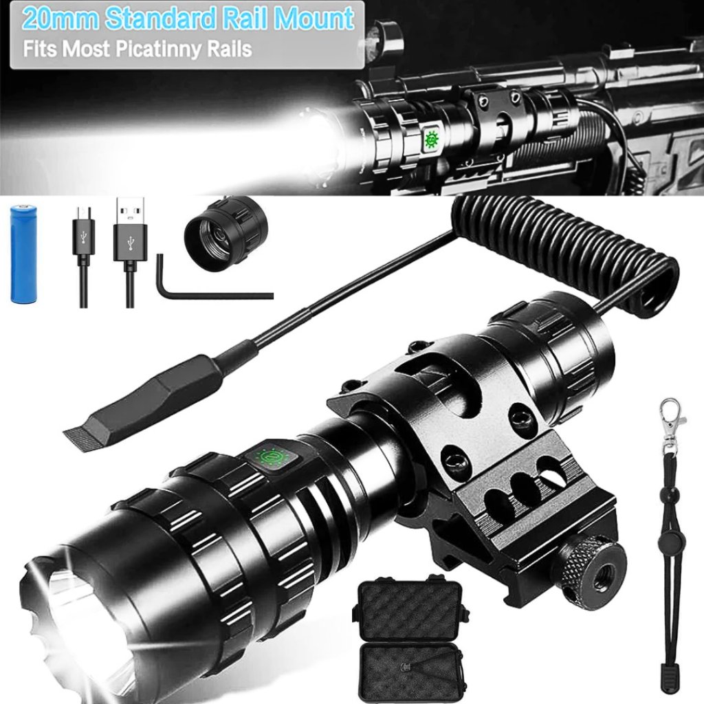 FUNANA Senter LED Super Terang Senapan Angin Hunting Anti Air Airsoft Rifle L2 Dengan 5 Mode Cahaya 
