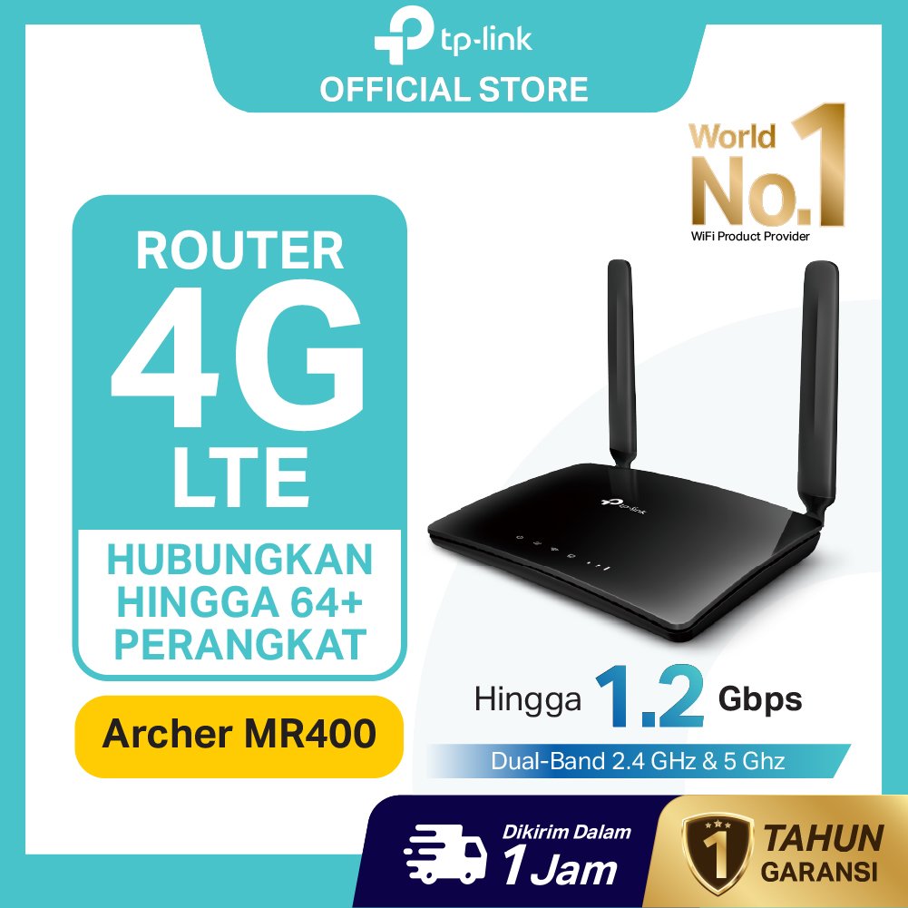 TP-Link | Archer MR400 | WiFi Router | Router SIM Card | Wireless | Router WiFi Penguat Jarak Jauh |