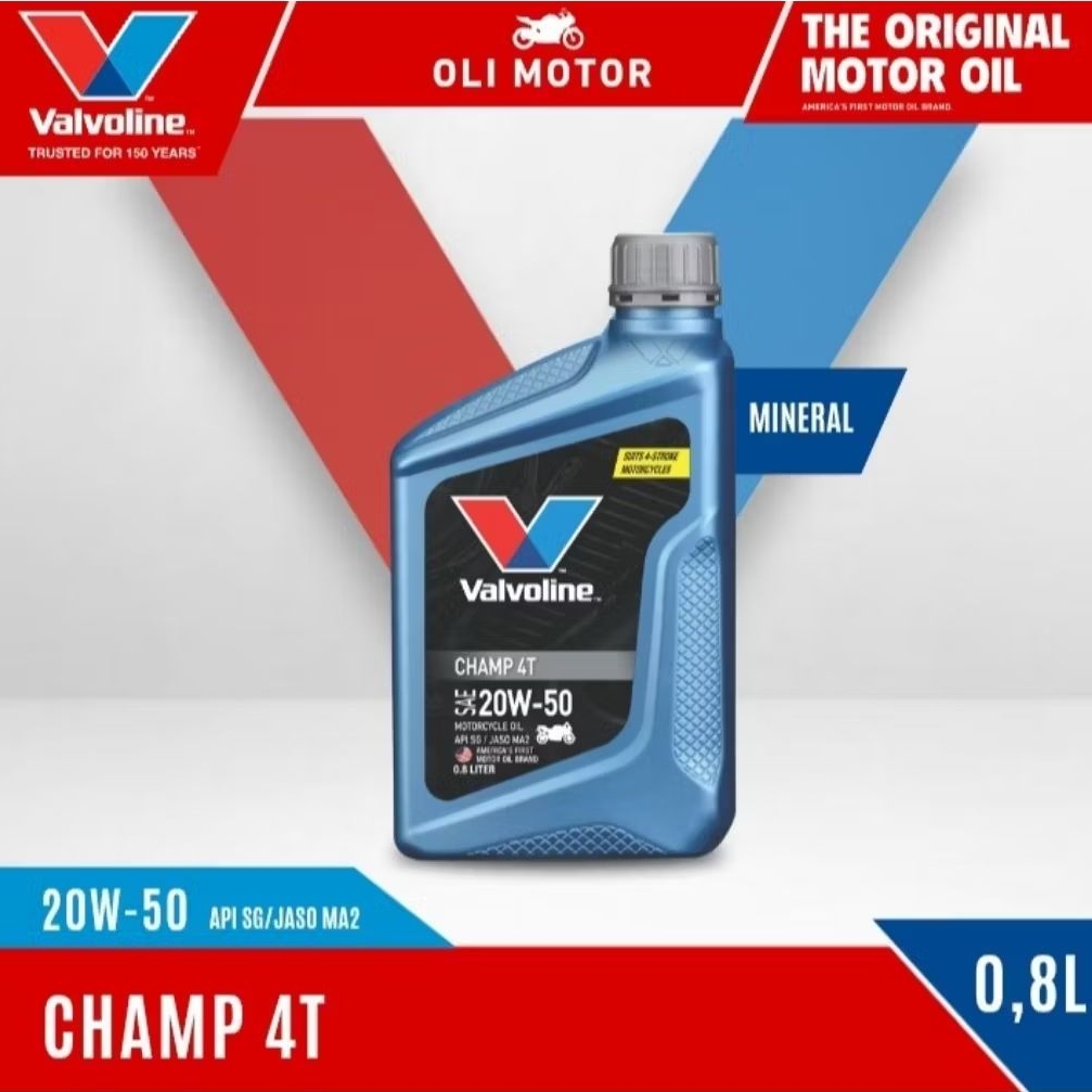 VALVOLINE CHAMP 4T — SAE 20W-50 / API SG 0.8 L & 1L