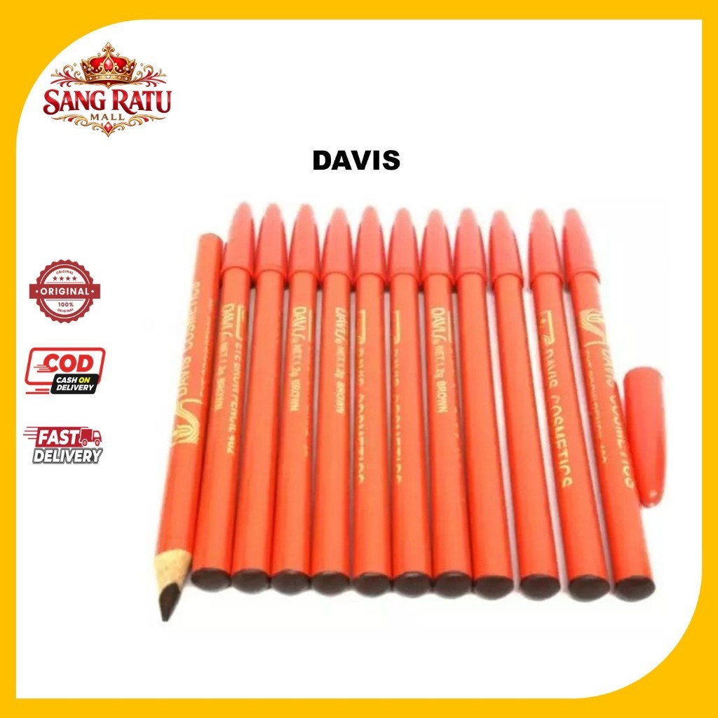 RATU * DAVIS * Pensil Alis / Pensil Alis Davis Drawing Eyebrow / Pensil BPOM / Pensil Alis Eyebrown 