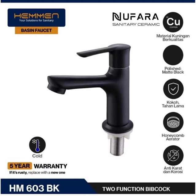 FAUCET COLD SERIES ( HM 603 BK )