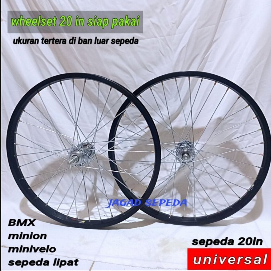 velg sepeda BMX wheelset 20 inch / pelg sepeda lipat 20 inch