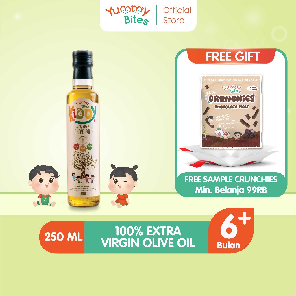 [BEST SELLER] Yummy Bites Kiddy Extra Virgin Olive Oil EVOO 250ml | BB Booster Mpasi| Minyak Zaitun 
