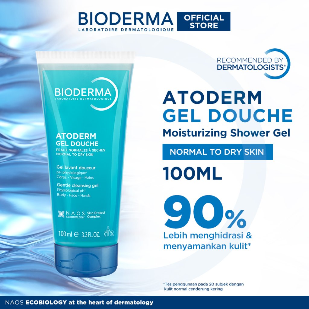 Bioderma Atoderm Gel Douche 100 ml - Facial / Body Wash untuk Kulit Normal / Kering