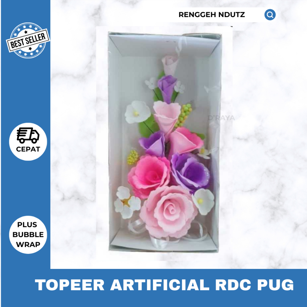 TOPPER KUE BUNGA HIASAN KUE BUNGA ARTIFICIAL FLOWER rdc
