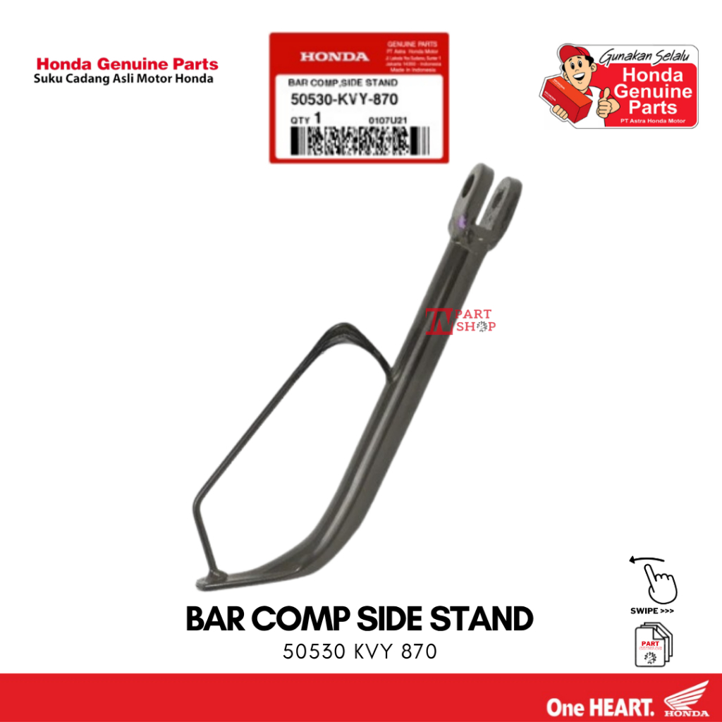 Standar Samping (Bar Comp Side Stand) – BeAT Karbu / 50530-KVY-870