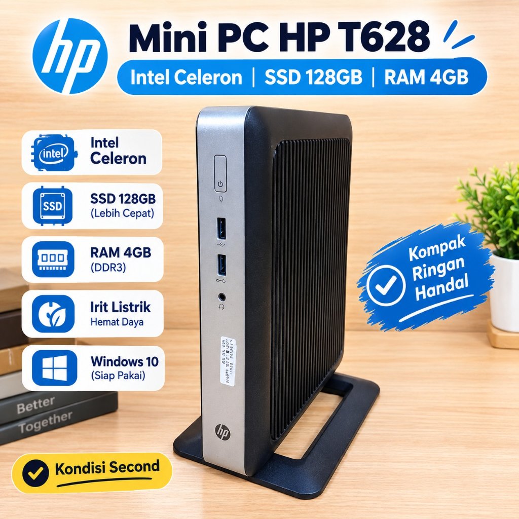 Mini PC HP Intel Celeron ssd128gb Irit Listrik - PC Mini HP T628 J1900 RAM 4GB