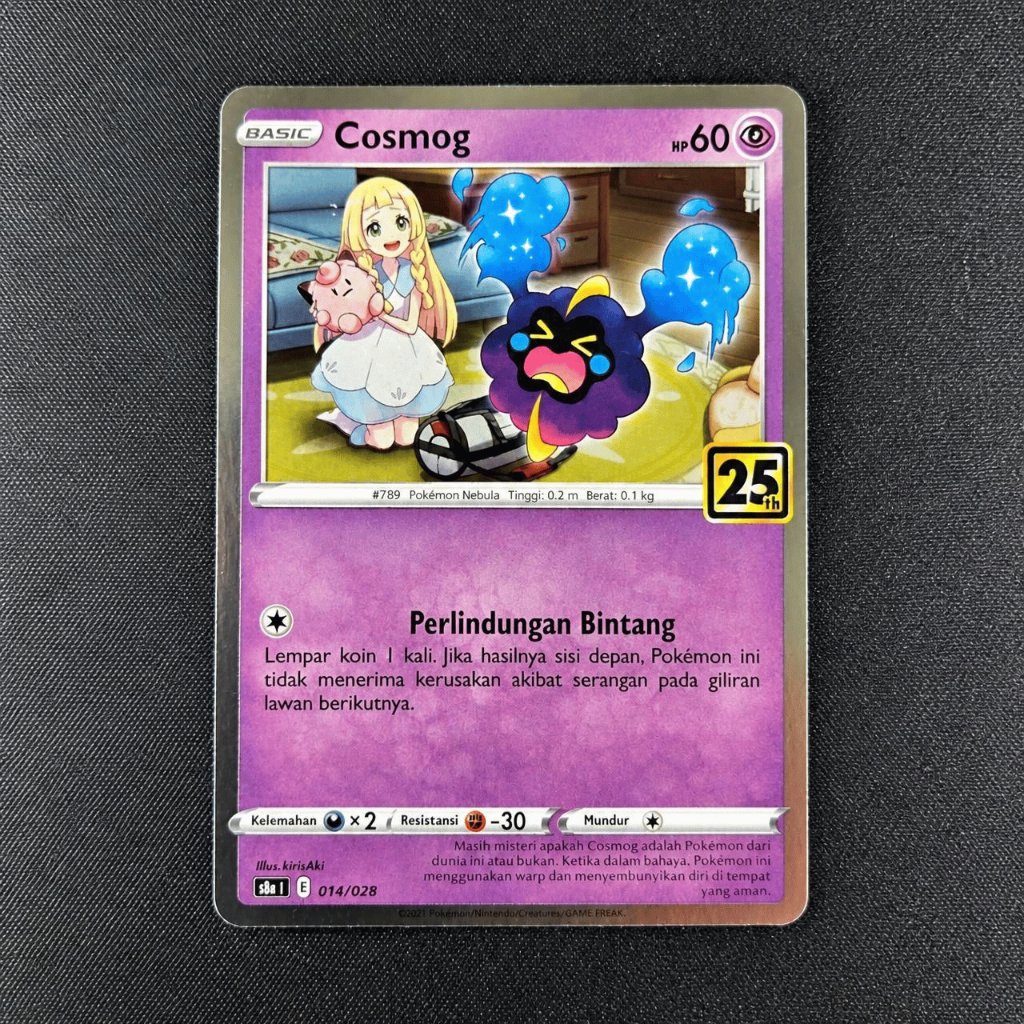 Cosmog 014/028 s8a Kartu TCG Pokemon Indonesia 25th Anniversary