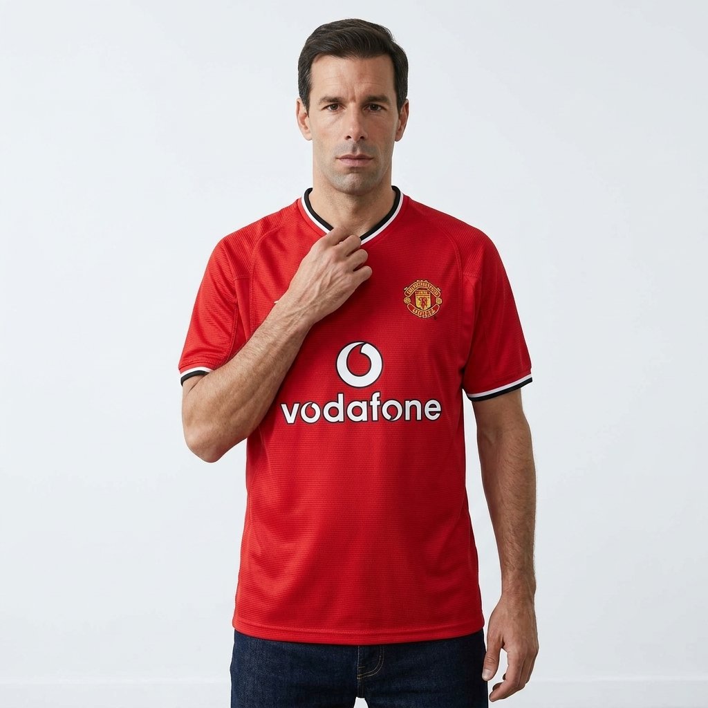 Jersey Retro MU Vintage 2000 2001 2002 Home Away 3rd Baju Bola Mnchstr Untd Vodafone 00 01 02 JTI St