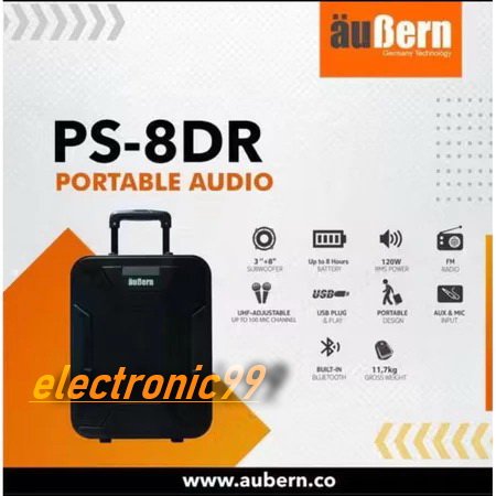 Speaker aktif portable Aubern PS8DR 8 inch speaker aubern PS 8DR / PS-8DR
