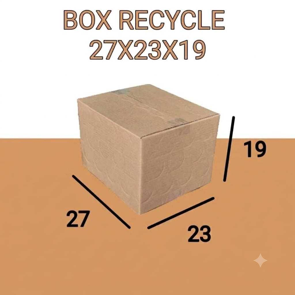 Kardus Polos Karton Box Coklat RENCYLE 27X23X19