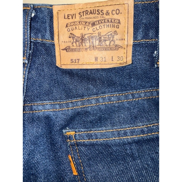 levis 517 (bootcut) tab orange made in usa