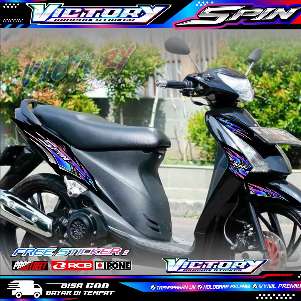 STRIPING VARIASI MOTOR SUZUKI SPIN 5/ STICKER LIST VARIASI  SUZUKI SPIN 5