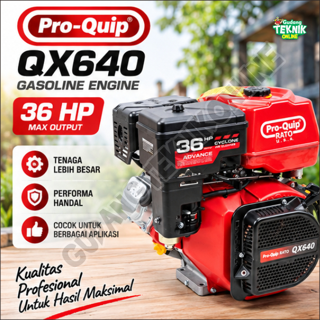 PROQUIP Engine Penggerak 36HP PROQUIP QX640 4T / Engine Bensin Mesin Serbaguna 36 HP 4 Tak Engine QX