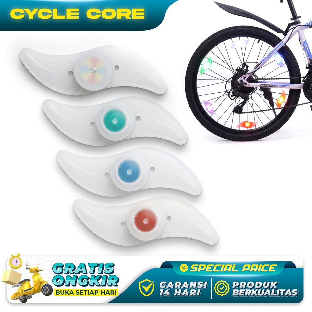 Lampu Sepeda 03 Spoke Light Lampu Jari-Jari Sepeda LED Waterproof Lampu Velg Hiasan Ban Sepeda