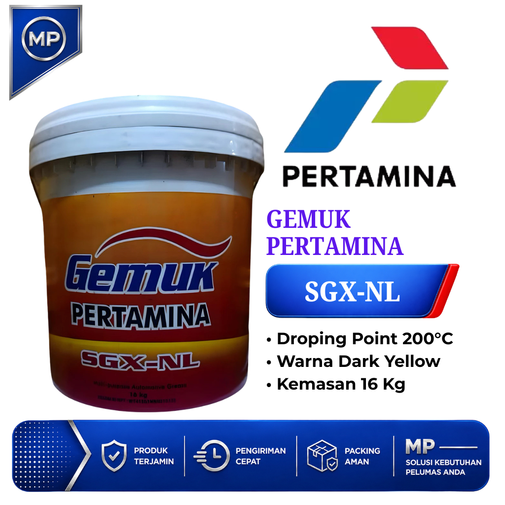 Gemuk Pertamina SGX-NL Lithium Grease NLGI 2 16Kg Multipurpose Bearing Chassis