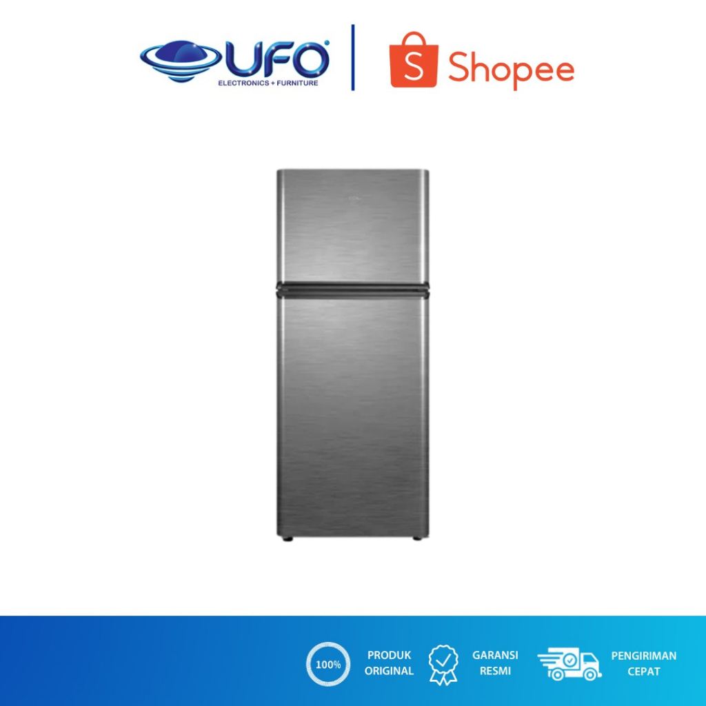 TCL KULKAS 2 PINTU 165 LITER CRYSTAL ASH GREY F136-A50