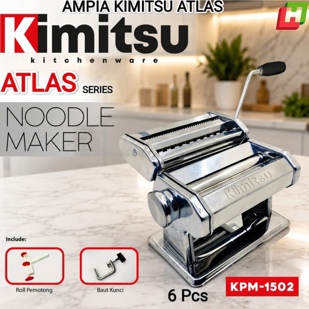 Ampia Pasta Maker Atlas Kimitsu Penggiling/ Gilingan Mie / Gilingan Molen / Gilingan Pasta / Ampia K