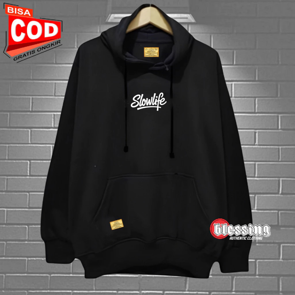 Sweater Switer Dewasa Sweter Hoddie Pleece Hodie cowok Hoodie Pria aesthetic Hudi Hitam Slowlife