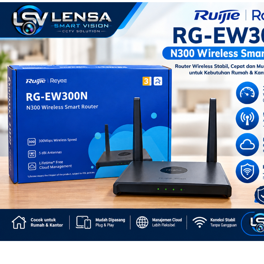 Ruijie Reyee RG-EW300N N300 Wireless Smart Router