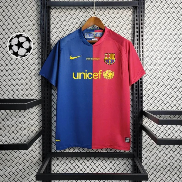 JERSEY RETRO BARCELONA HOME FINAL ROMA 2009
