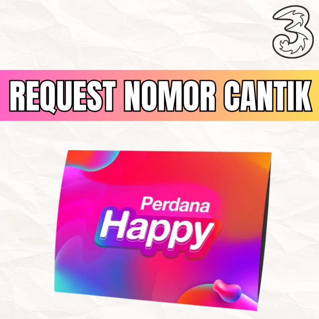 Request Nomor Cantik Kartu Perdana Tri Cantik