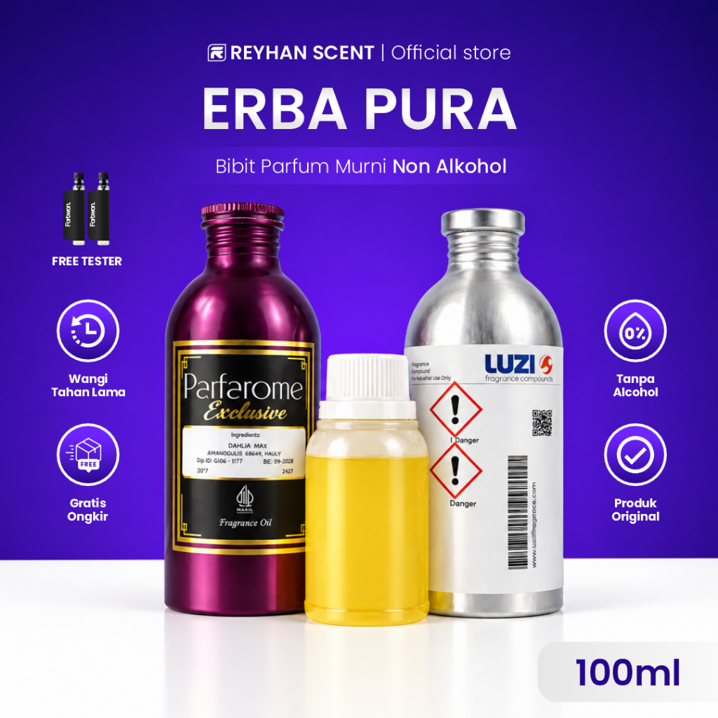 ERBA PURA - Bibit parfum murni wangi tahan lama - Bibit Minyak Wangi