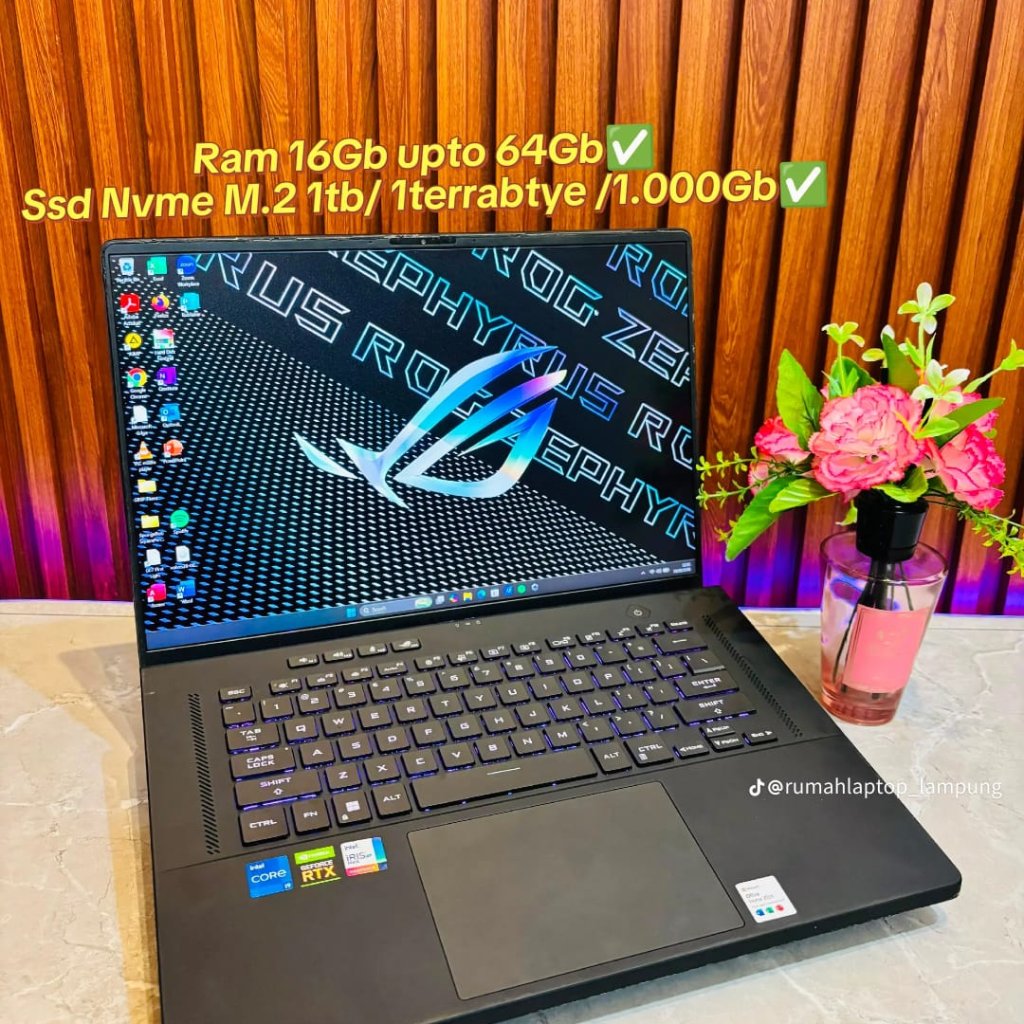 Laptop Asus ROG Gaming Zeyprus M16 GU603 Intel Core i9 11900H Gen 11 Dual VGA Nvidia RTX 3060 8GB RA