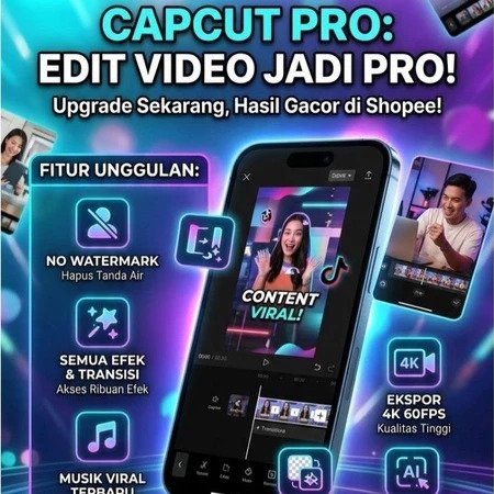TEMPLATE CAPCUT PRO ANIMASI MENARIK, APLIKASI PREMIUM