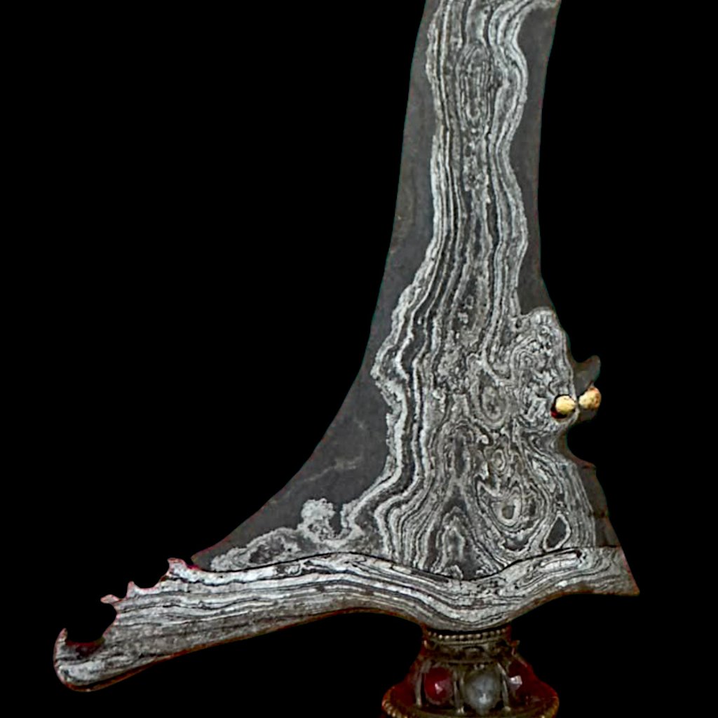 Keris Nogo Siluman Luk 7 Pamor Ngulit Semangka Tangguh Cirebon