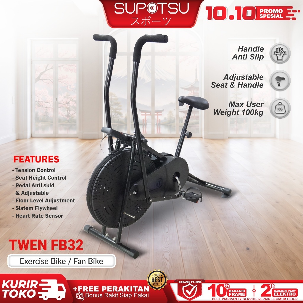 TWEN Sepeda Statis Orbitrack Fan Bike TWEN FB3 FB31 FB32 FB32s