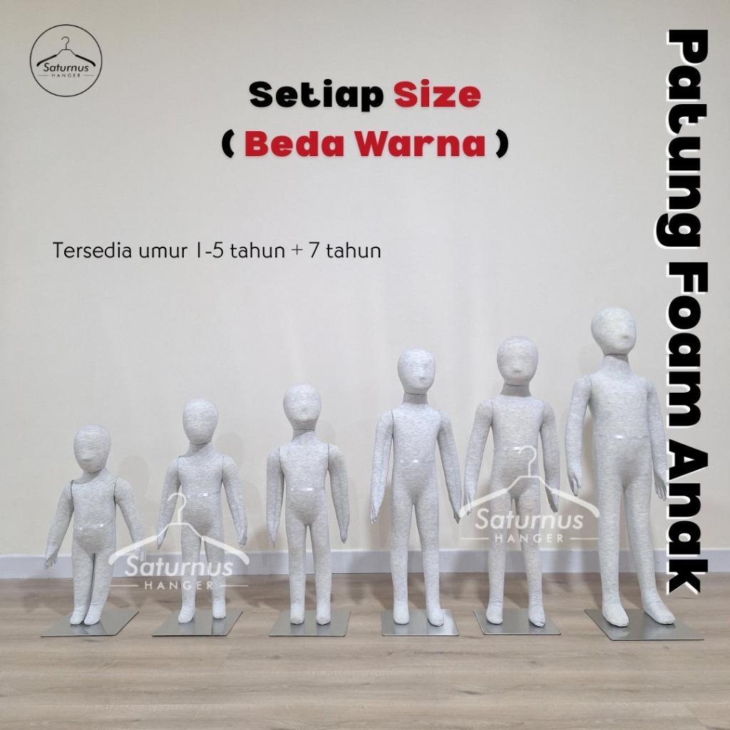 Patung Manekin Full Body Foam Anak Manekin Foam Busa Manekin Dummy Boneka Jahit Manekin Busa Anak Pa