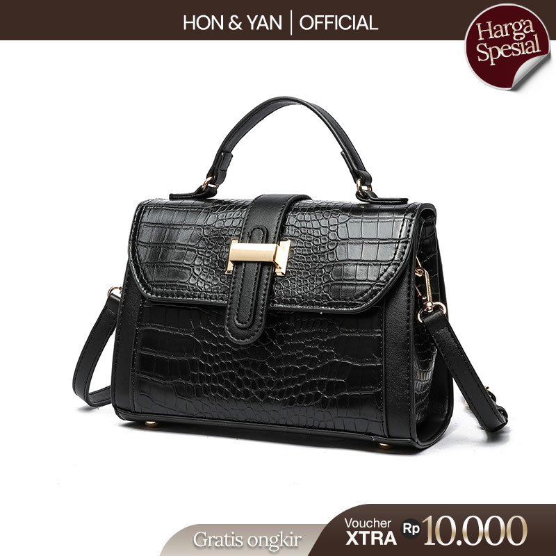 HONYAN Tas Selempang Wanita Import Olivia Hand Bag Kekinian Tali Kulit Original