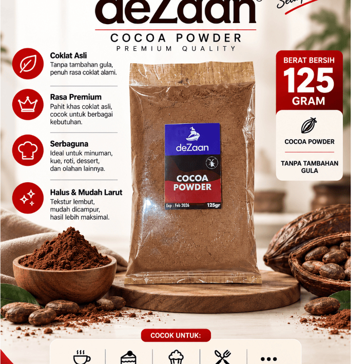 Coklat Bubuk / Cocoa Powder Dezaan 125Gr