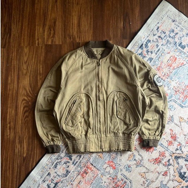 Vintage Nicole Club Canvas Flight Bomber Jacket