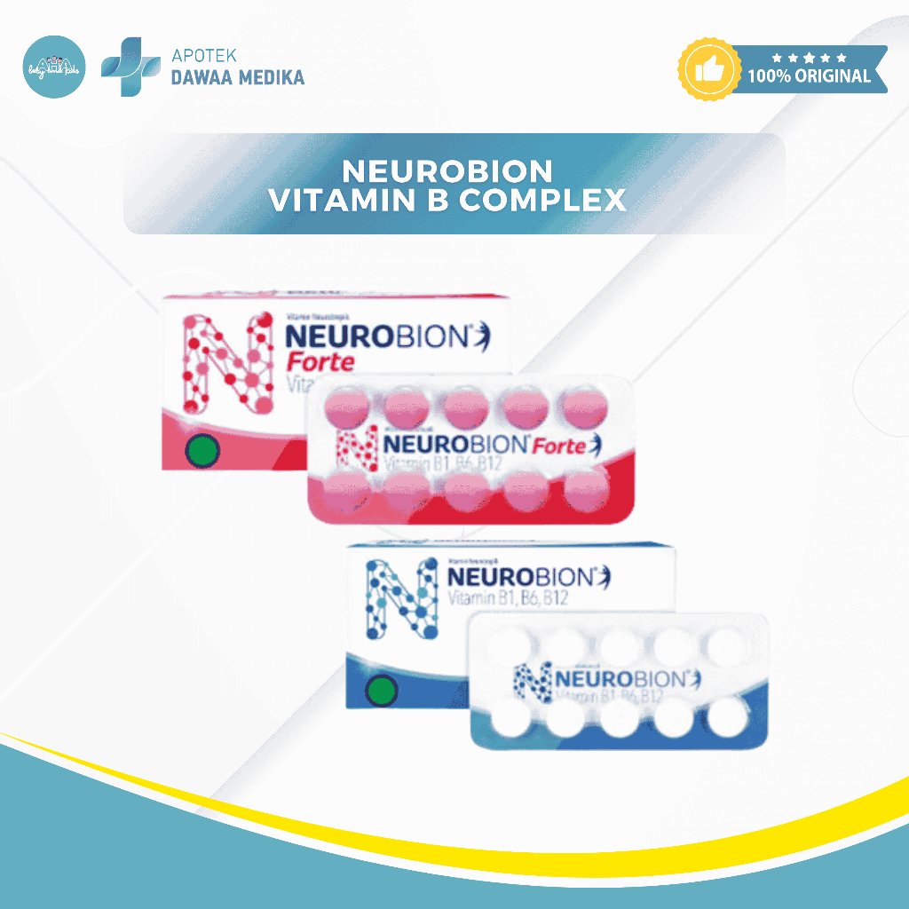 Neurobion Forte Strip 10 Tablet. Neurobion Strip 10 Tablet. Suplemen Vitamin B Complex Membantu Meme