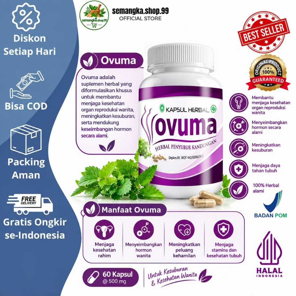 Ovuma Herbal Penyubur | Ovuma Mampu Melancarkan dan Mengatasi Gangguan Datang Bulan Wanita