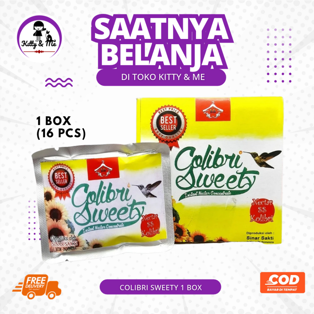 COLIBRI SWEETY 1 BOX - Colibri Sweat Colibri Sweet Nektar Untuk Burung