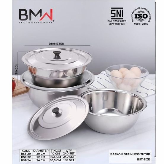 BMW Baskom Tutup Stainless