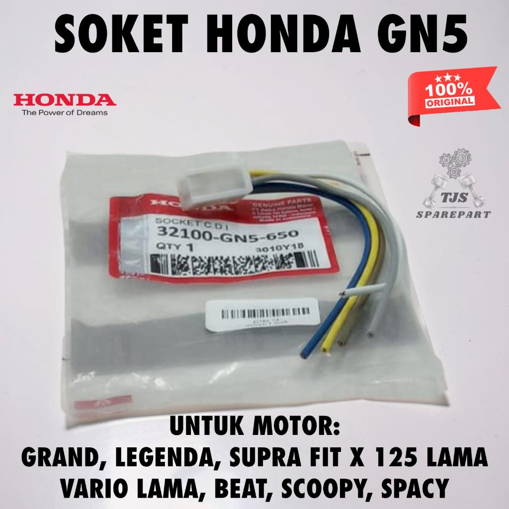 SOKET KIPROK KODE-GN5 CDI Grand Soket CDI Grand Supra Lama Win GN5 KD377 PRODUK ORIGINAL .