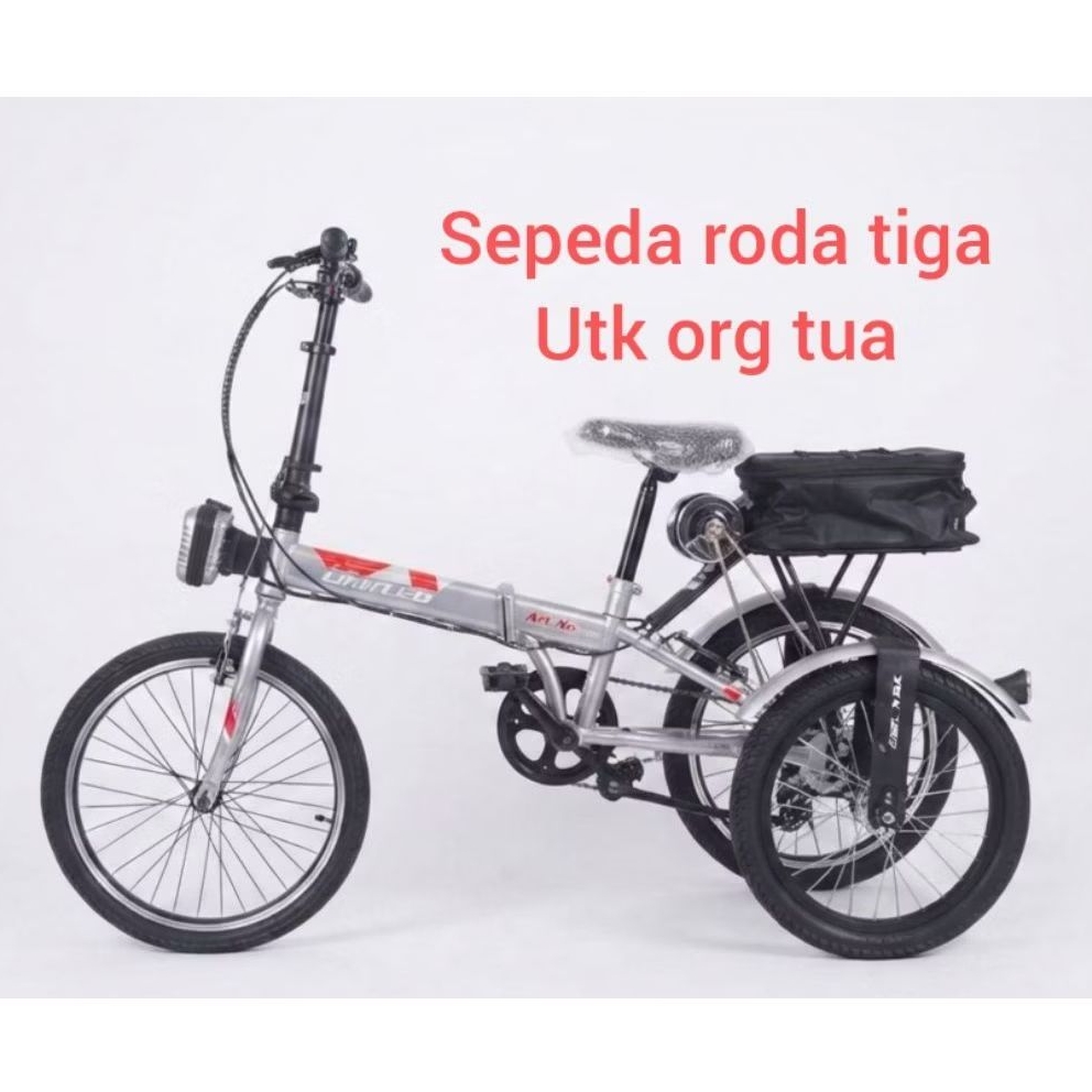 sepeda lipat listrik UK 20 inch roda 3
