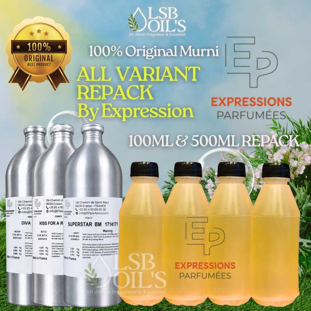 BIBIT PARFUM MURNI PRODUK EXPRESSION REPACK - DIVA SUPERSTAR BM COCO PASS KISS FOR A ROSE - SABA OIL